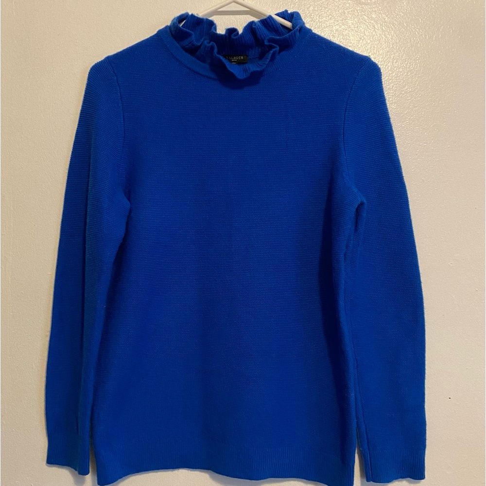 Talbots Sweater Women’s‎ Size Mp Royal Blue Fashion Office Pull Over Petite